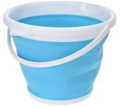 Ведро 10 литров туристическое складное Collapsible Bucket Голубое