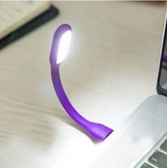 Портативний гнучкий USB LED світильник фіолетовий